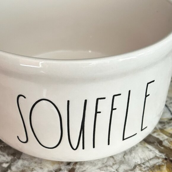 New Rae Dunn By Magenta Ceramic Large Round Souffle Baking Dish - Picture 2 of 8